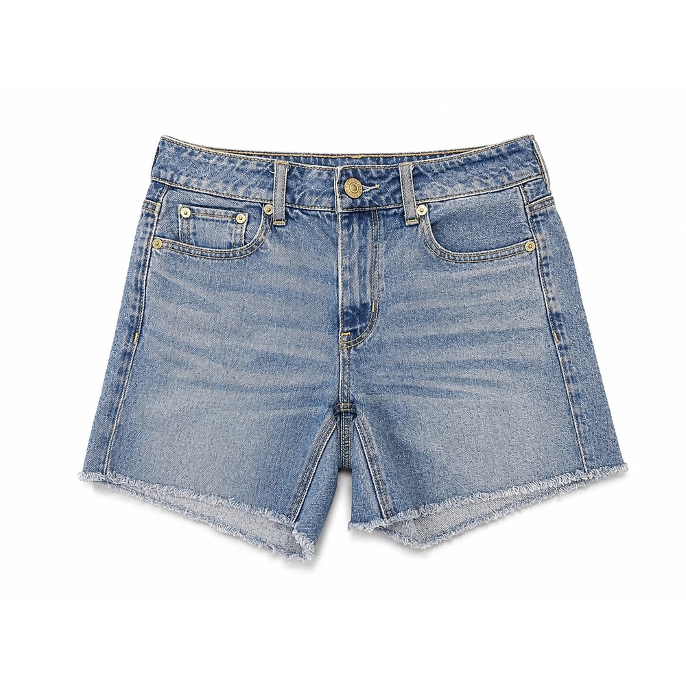 American Eagle Tom Girl Mid Rise‎ Denim Cutoff Shorts Women's Size 2 Frayed Hem